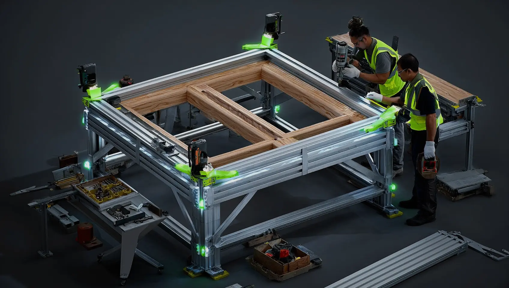 Сборка каркасов панелей